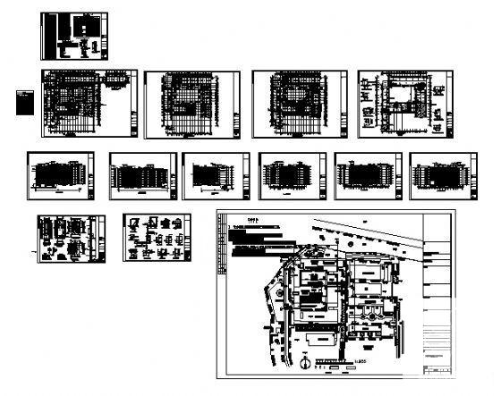 中式风格7层学校宿舍楼建筑施工CAD图纸（框架结构、） - 1