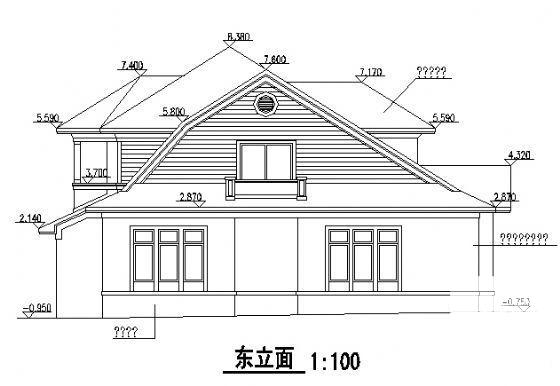 2层别墅（A4型）建筑CAD图纸 - 1