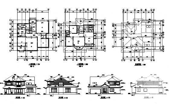 2层别墅（A4型）建筑CAD图纸 - 2