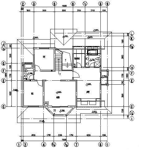 2层别墅（A4型）建筑CAD图纸 - 3