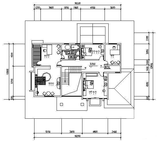 2层别墅（B2型）建筑CAD图纸 - 2