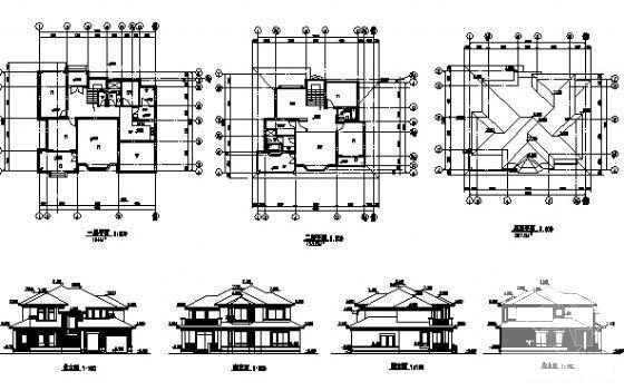 2层别墅（A3型）建筑CAD图纸 - 3
