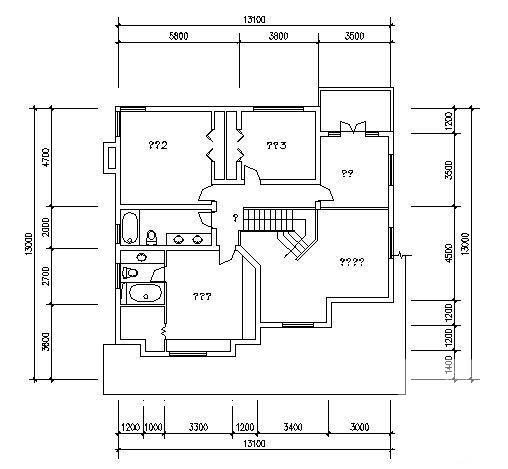 2层别墅（B1型）建筑CAD图纸 - 1