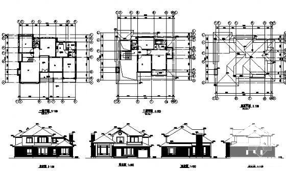 2层别墅（A2型）建筑CAD图纸 - 1