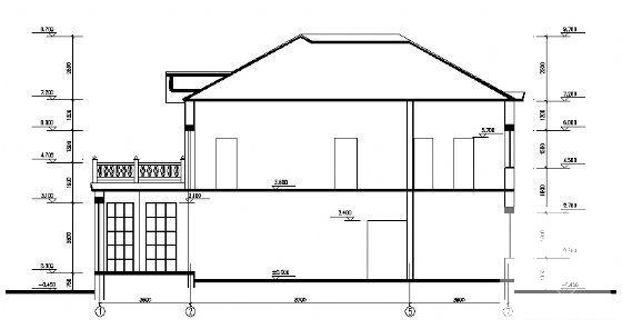 2层小别墅建筑CAD图纸（最新整理） - 4