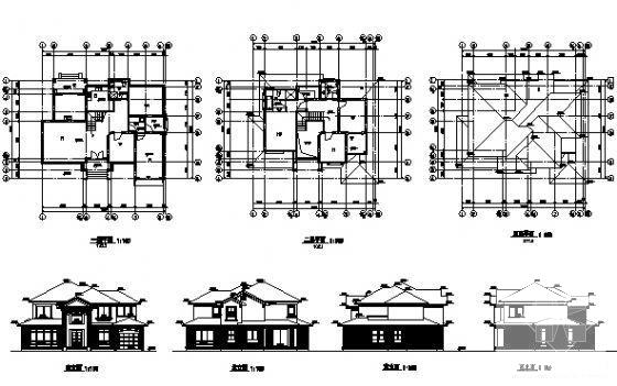2层别墅（A1型）建筑CAD图纸 - 1