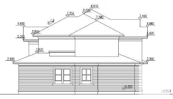 2层别墅（A1型）建筑CAD图纸 - 2