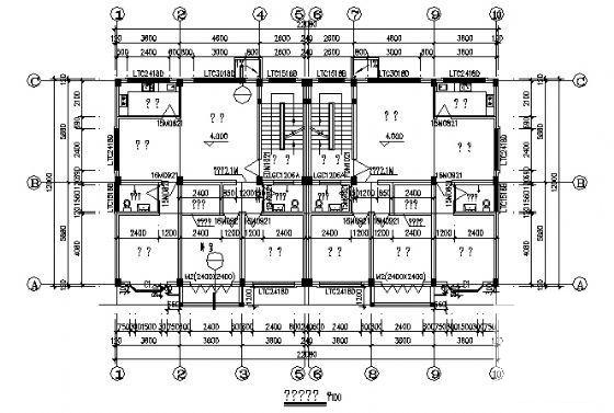 磐安县3层别墅B户型建筑施工CAD图纸 - 1