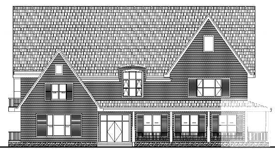小型2层别墅（E型）建筑CAD施工图纸 - 2