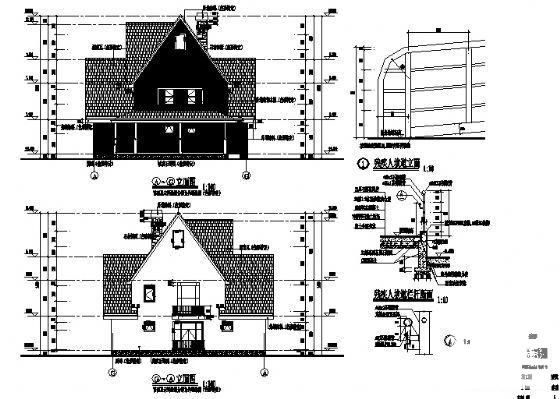 小型2层别墅（E型）建筑CAD施工图纸 - 4
