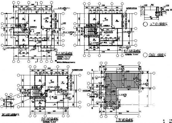 精美的3层别墅建筑结构CAD施工图纸 - 2