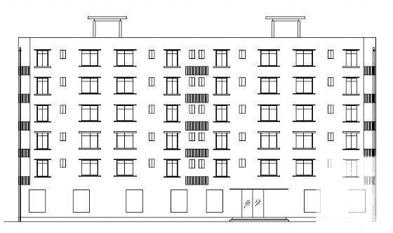 6层商住楼建筑施工CAD图纸（总） - 1