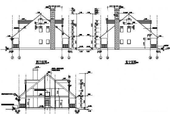 小型的2层别墅（A型）建筑CAD图纸 - 2