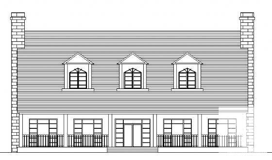 小型的2层别墅（A型）建筑CAD图纸 - 3