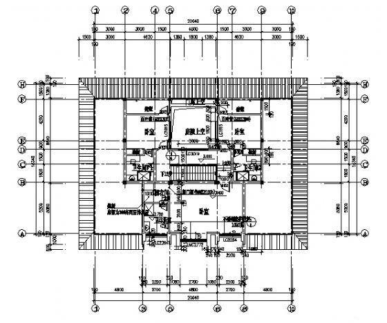 详细的2层别墅（B型）建筑CAD施工图纸 - 4