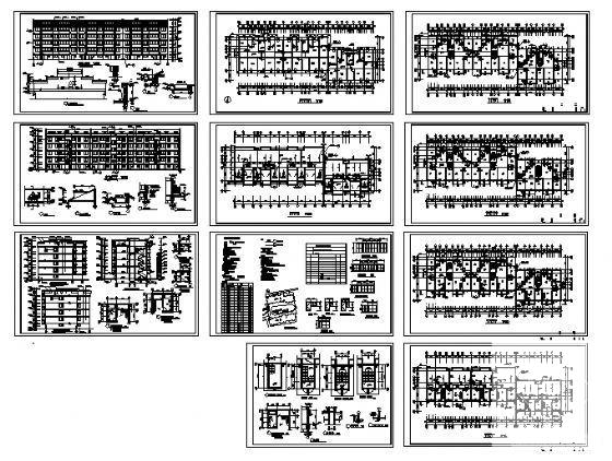 区住宅楼建筑CAD施工图纸 - 1