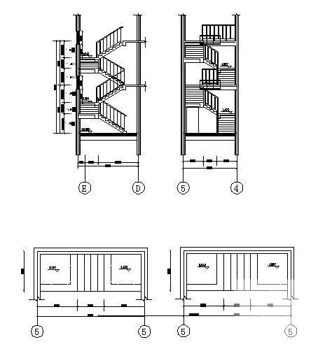 精美3层别墅建筑CAD图纸 - 4