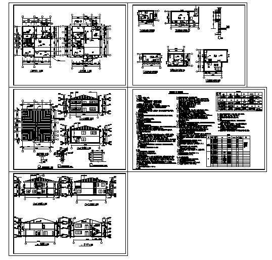 最近流行的2层小别墅建筑CAD图纸 - 1