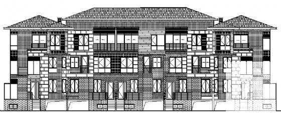 精美联排别墅建筑CAD施工图纸 - 4