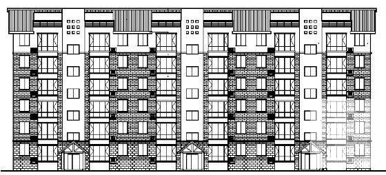 6层御营山景住宅楼楼建筑结构CAD施工图纸 - 4