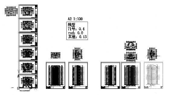 框剪结构19层住宅楼建筑设计方案设计CAD图纸 - 3