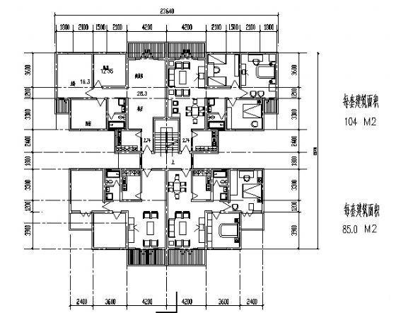 小型外环路沙河区修建性规划住宅楼建筑CAD图纸 - 1