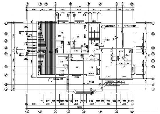 砌体结构3层别墅建筑CAD施工图纸 - 1