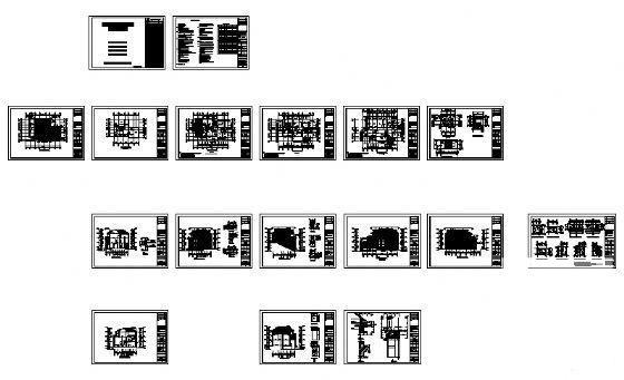 砌体结构3层别墅建筑CAD施工图纸 - 4