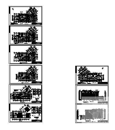 6层御营山景1#楼建筑结构CAD施工图纸 - 2