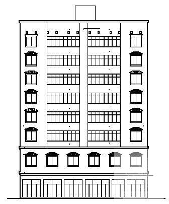 9层商住楼建筑方案设计CAD图纸 - 4