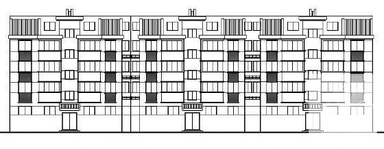 4层商住楼建筑方案设计CAD图纸 - 1