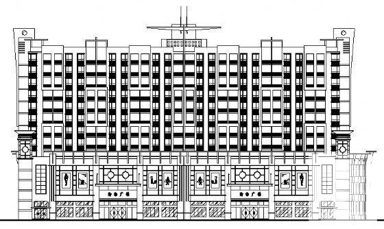 11层框架结构商业公寓楼建筑方案设计CAD图纸 - 1