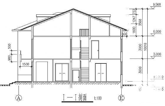 精美简单的2层别墅建筑施工CAD图纸 - 2