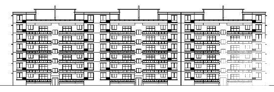精美7层住宅楼建筑CAD图纸 - 2