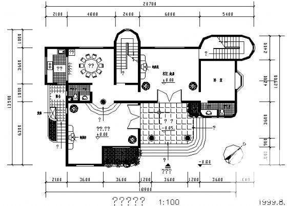 4层住宅楼建筑CAD图纸（比较简单） - 1