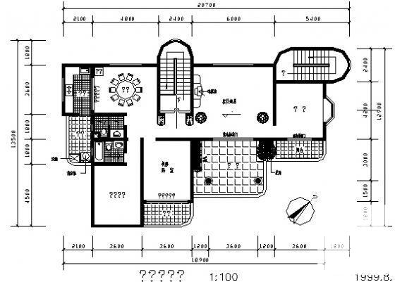 4层住宅楼建筑CAD图纸（比较简单） - 2