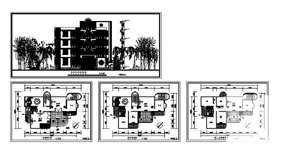 4层住宅楼建筑CAD图纸（比较简单） - 3