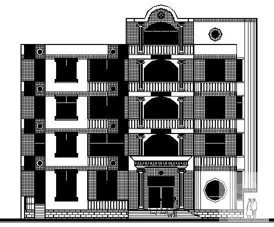 4层住宅楼建筑CAD图纸（比较简单） - 4