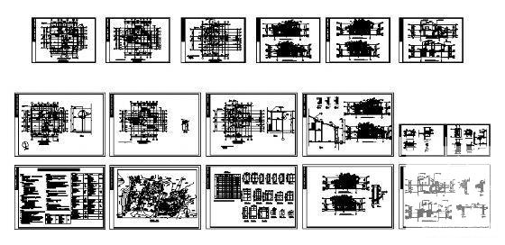 阳光山城A型2层独立别墅建筑施工CAD图纸（砌体结构） - 1