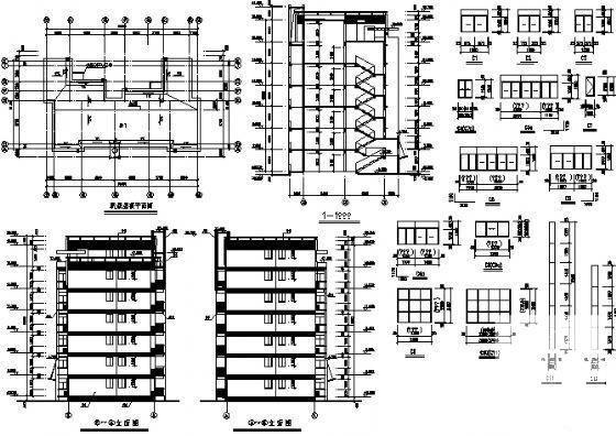 精美小型的6层住宅楼建筑CAD图纸 - 1