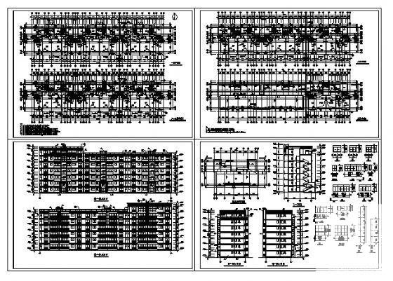 精美小型的6层住宅楼建筑CAD图纸 - 2