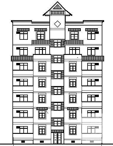 天奇花园小区F区住宅楼建筑CAD图纸 - 4