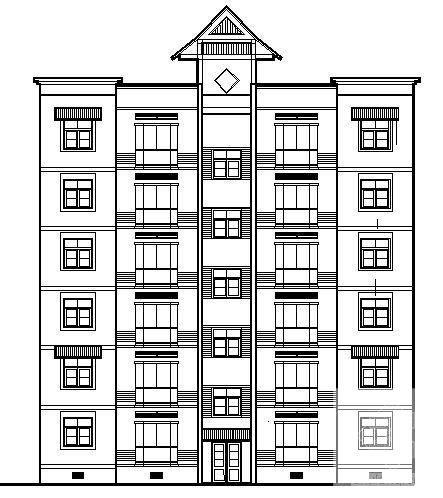 天奇花园小区A区住宅楼建筑CAD施工图纸 - 4