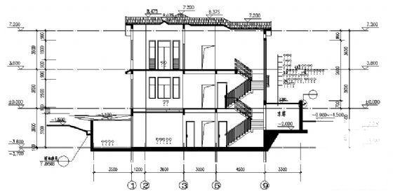 2层欧式风格别墅建筑施工CAD图纸（砌体结构） - 1