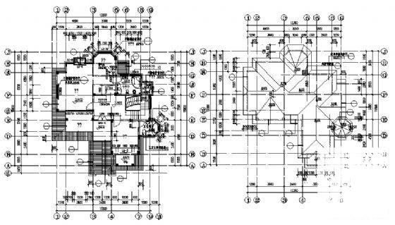 2层欧式风格别墅建筑施工CAD图纸（砌体结构） - 2