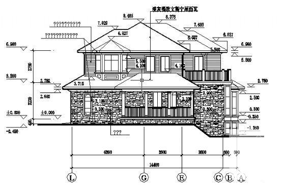 小区3层独立别墅建筑CAD施工图纸 - 4