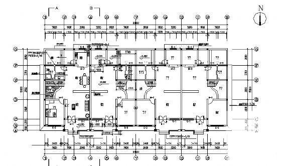 砖混结构2层联体别墅建筑CAD施工图纸 - 1