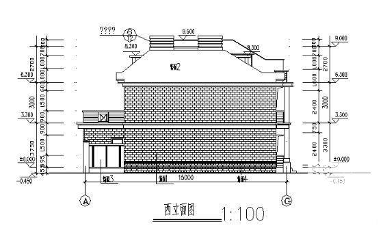 砖混结构2层联体别墅建筑CAD施工图纸 - 3