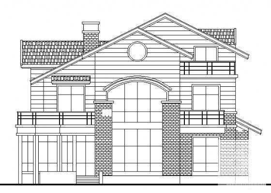 3层中西独院A型别墅建筑施工CAD图纸 - 4