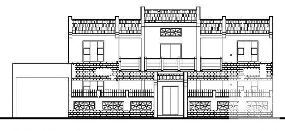 2层砖混结构小住宅楼建筑方案设计CAD图纸 - 2